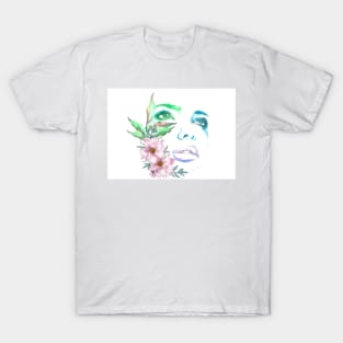 Woman in bloom: wild rose T-Shirt